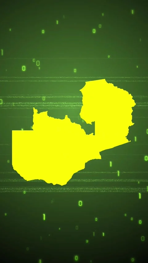 Zambia Digital Map Intro Stock Footage 258837708