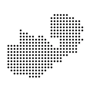 Zambia dotted vector map Stock Illustration