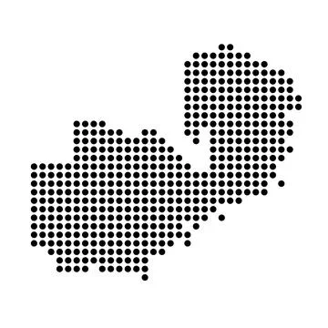 Zambia dotted vector map Stock Illustration