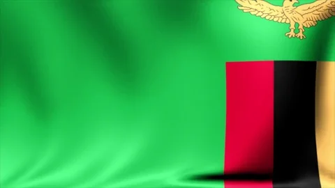 Zambia Flag. Background Seamless Looping Animation. 4K High Definition Video Stock Footage 71878261