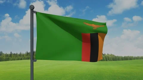Zambia Flag Stock Footage 153257084