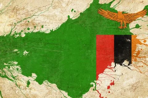 Zambia flag Stock Illustration