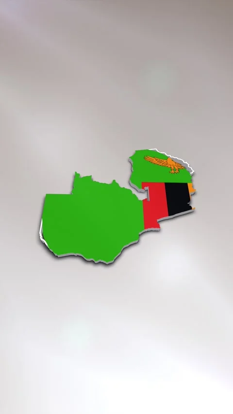 Zambia Flag on Map Stock Footage 278210195