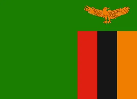 Zambia flag vector イラスト素材