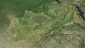 Zambia, glide over the map, outlined 4k or 4k+ Resolution