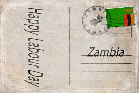 Zambia Labour Day Background 스톡 일러스트