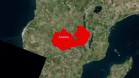 Zambia Map Animation with Country Highlight Stock Footage 344014797