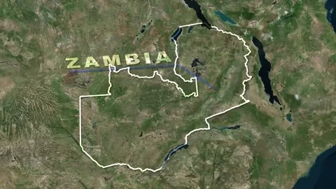 Zambia Map Animation Stock Footage 273880532
