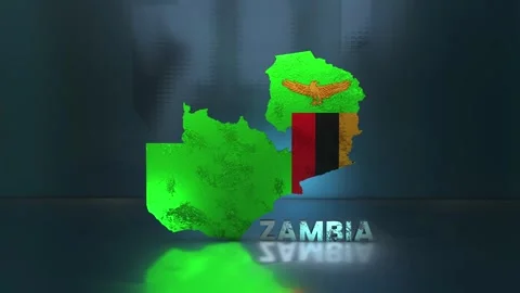 Zambia Map Stock Footage 283071910