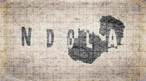 Zambia Ndola Typography Map Stock Illustration
