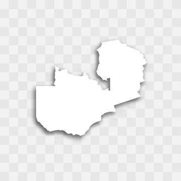 Zambia vector map silhouette Stock Illustration