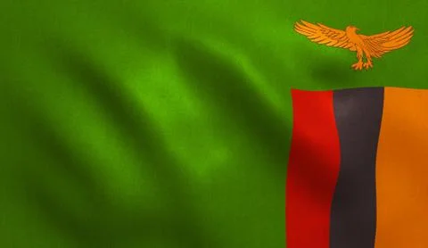 Zambian Flag Stock Illustration