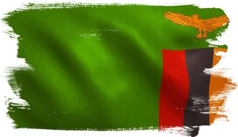 Zambian Flag Stock Illustration