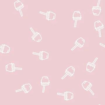 Zambomba spain drink line vector seamless pattern Illustrazione stock