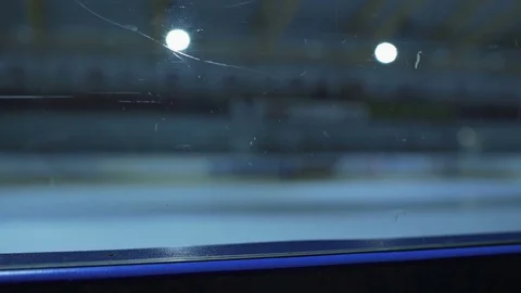 Zamboni in a hockey rink Stock Footage 76165341