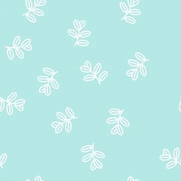 Zamioculcas tropical leaf line vector seamless pattern Illustrazione stock