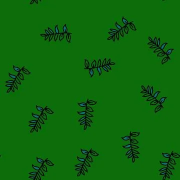Zamioculcas tropical leaf vector seamless pattern Stock Illustration