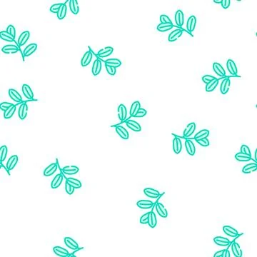 Zamioculcas tropical leaf vector seamless pattern 스톡 일러스트