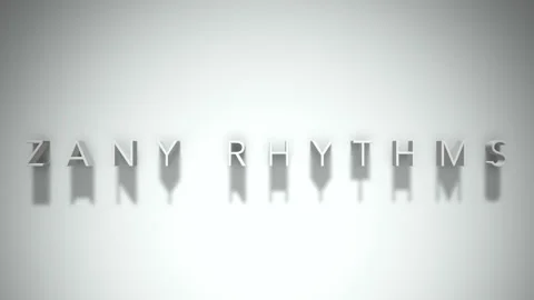 Zany rhythms 3D title animation white text on a white background 動画素材 299747761