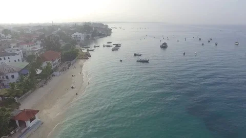 Zanzibar Coast flyover Stock Footage 72686670