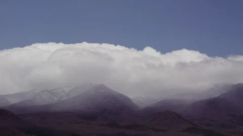 Zao Mountain Range and Time-Lapse of Clouds Video stock 332825053