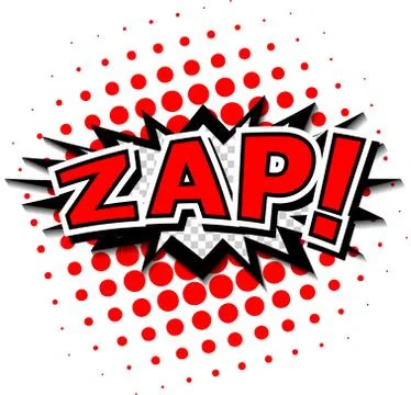 Zap! Comic Speech Bubble, Cartoon Illustrazione stock