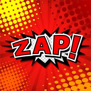 Zap! Comic Speech Bubble, Cartoon Stock Illustration