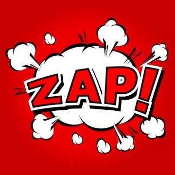 Zap! Comic Speech Bubble, Cartoon Illustrazione stock
