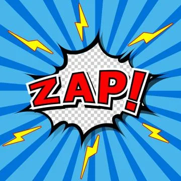 Zap! Comic Speech Bubble, Cartoon Illustrazione stock