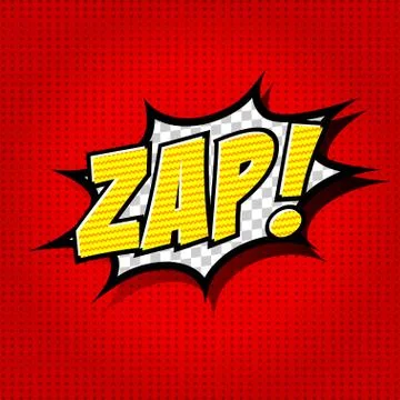 Zap! Comic Speech Bubble, Cartoon Stock Illustration