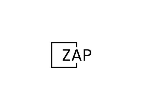 ZAP letter initial logo design vector illustration Stock Illustration