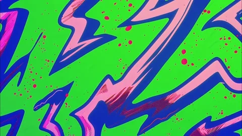 Zap Shock Comic Background Bold Dynamic FX Loop in 4K Stock Footage 315160470