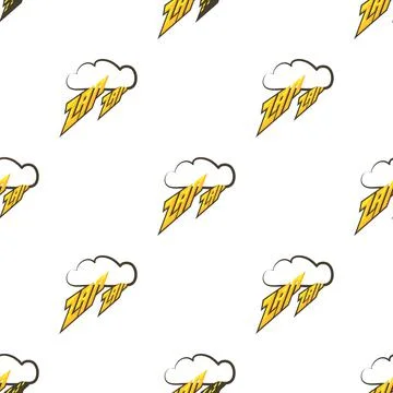 Zap-zap sound effect pattern seamless vector Stock Illustration