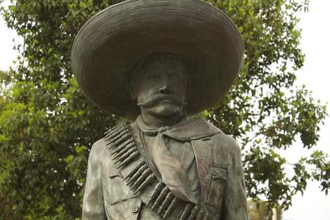 Zapata Statue Close-up Foto stock