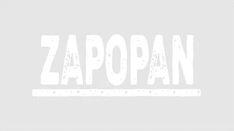 Zapopan. Motion text. Transparent Alpha channel, 4K video. Stock Footage 154976933
