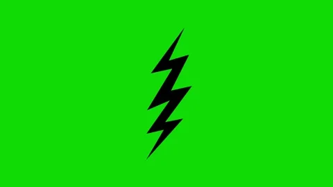 Zapping Animated Symbol on Green Background Stock Footage 331533538