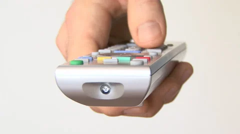 Zapping with tv remote Stock Footage 44002357