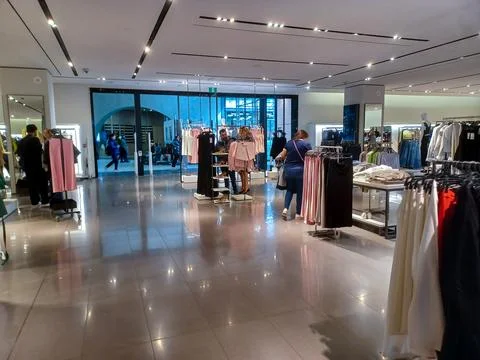 ZARA store interior view Stock Photos