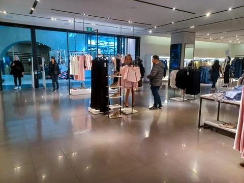 ZARA store interior view Stock Photos
