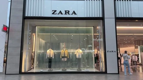 Zara store window in Halifax. Canada. Stock Footage 277407799