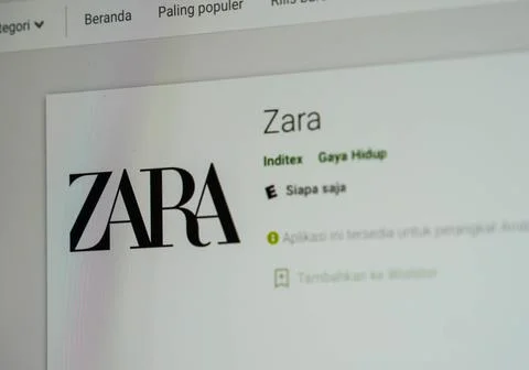 Zara website Stock Photos