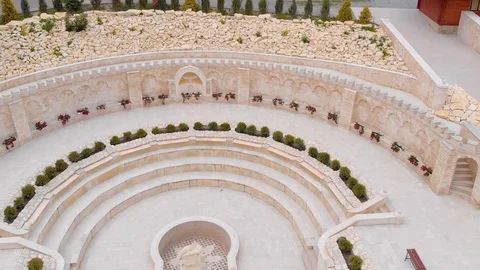 Zarvanitsa, New Jerusalem. Quadcopter shooting. Cathedral in Ukraine. Stock Footage 112121064