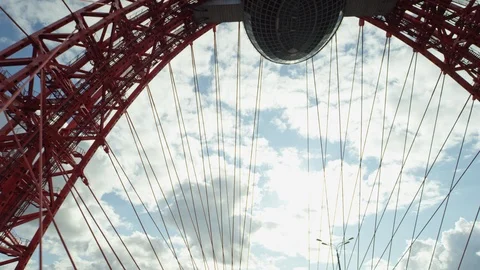 Zaryadye bridge in Moscow Stock Footage 112743486
