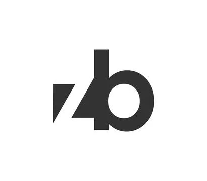 ZB creative geometric initial based modern and minimal logo. Letter z b tre.. Stock Illustration