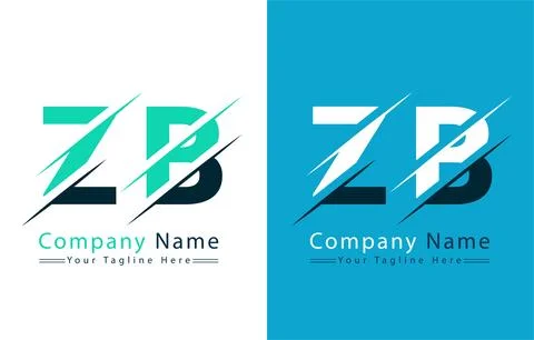 ZB Letter Logo Vector Design Concept Elements Stock Illustration
