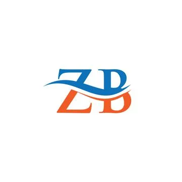 ZB logo design. Initial ZB letter logo design. Stock Illustration