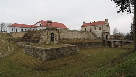 Zbarazh Castle in western Ukraine Stock Footage