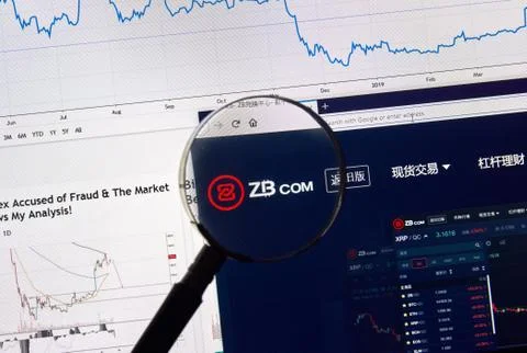 ZB.com cryptocurrency exchange site Stock Photos