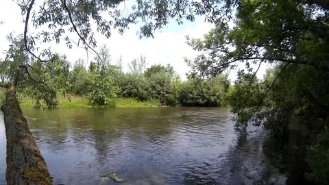 Zbruch river Podilski, Tovtry Khmelnytskyi Ukraine Stock Footage 76557238