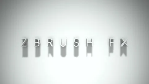 Zbrush fx 3D title animation with shadows on a white background Stock Footage 297666529